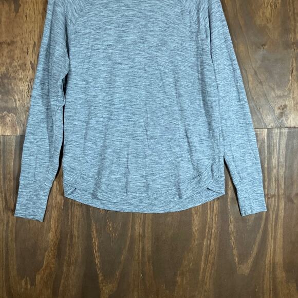 Athleta Womens Sweatshirt Gray Mindset Pullover Modal Blend Stretch Medium - Picture 3 of 12
